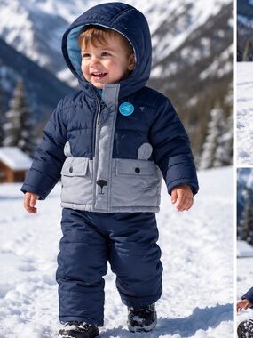 Carter’s Boys’ 2-Piece Water-Resistant Snowsuit Set 24M